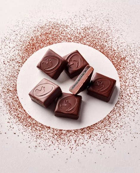 bonbon chocolat mandarine et fleur d'oranger pour pâques